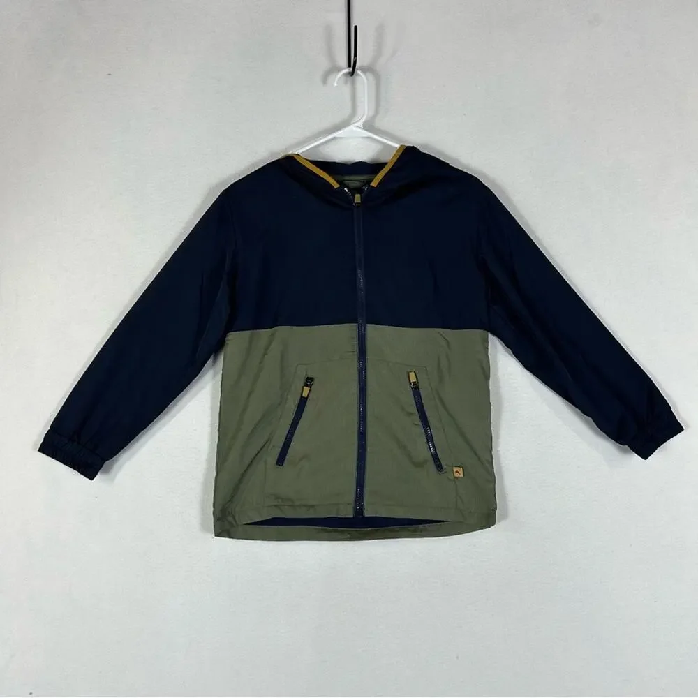 Tommy Bahama Active Jacket Boys L Large 10 12 Blue Green Full Zip Windbreaker